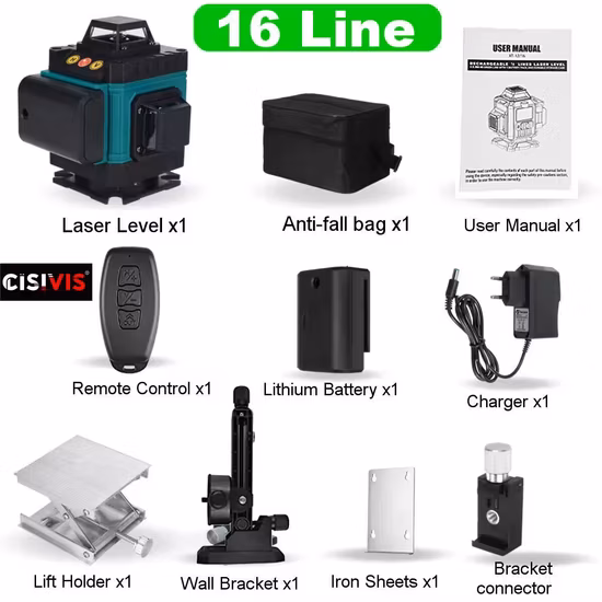 Cross Line Cheap 360 Laser Levels with Green Laser Measure